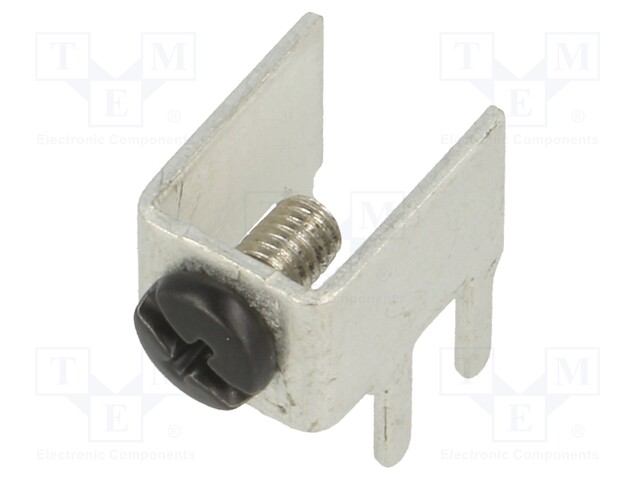 Terminal: screw terminal; THT,screw terminal; black; 7.5x5mm