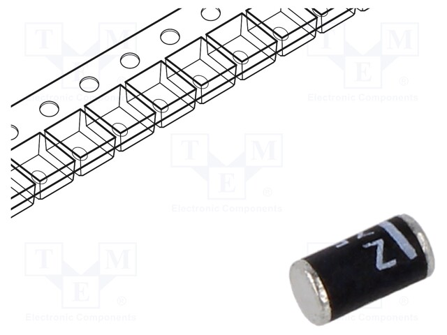 Diode: Zener; 2W; 7.5V; 253mA; SMD; reel,tape; MELF; single diode