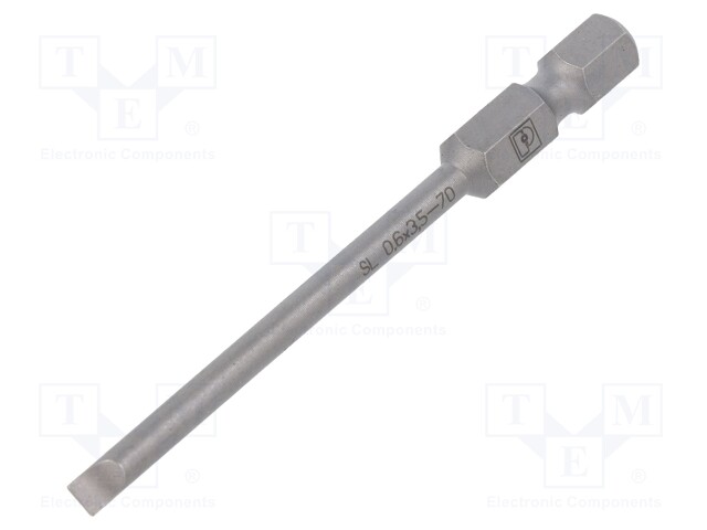 Screwdriver bit; slot; 3,5x0,6mm; Overall len: 70mm