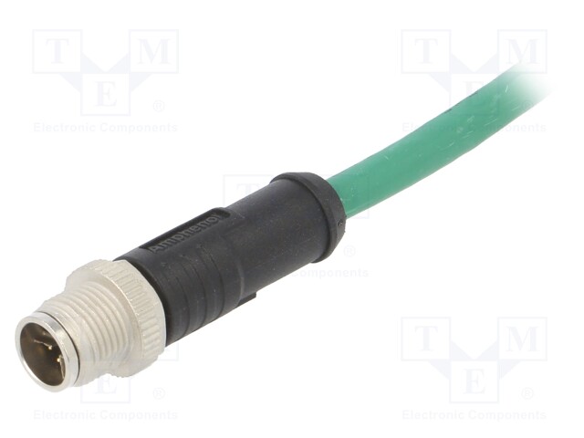 Plug; M12; PIN: 8; male; X code-ProfiNET; 5m; IP67; 50V; 500mA; cables