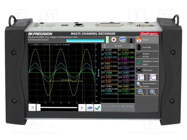 Meter: data acquisition system; Channels: 20; 1.5kg; 66x298x176mm