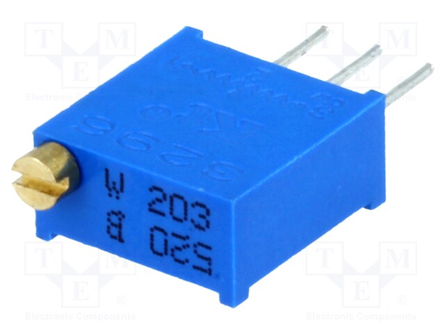 Potentiometer: mounting; multiturn; 20kΩ; 500mW; THT; ±10%; linear