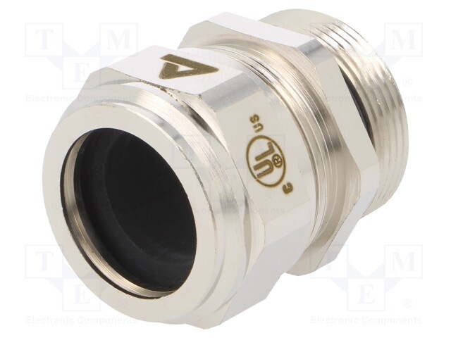 Cable gland; M32; IP68; Mat: brass; Body plating: nickel