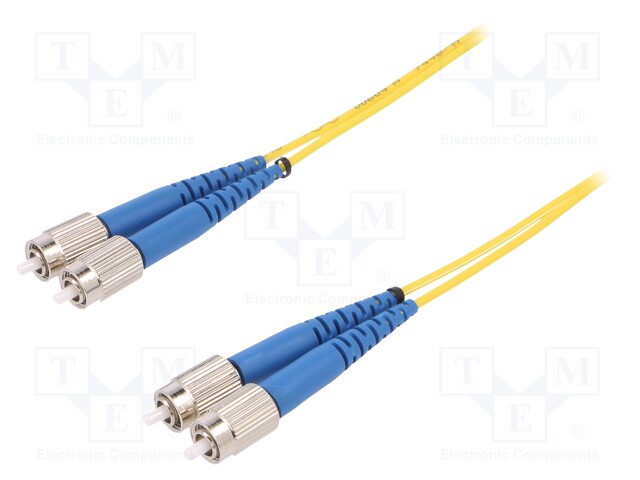 Fiber patch cord; both sides,FC; 2m; Optical fiber: 9/125um