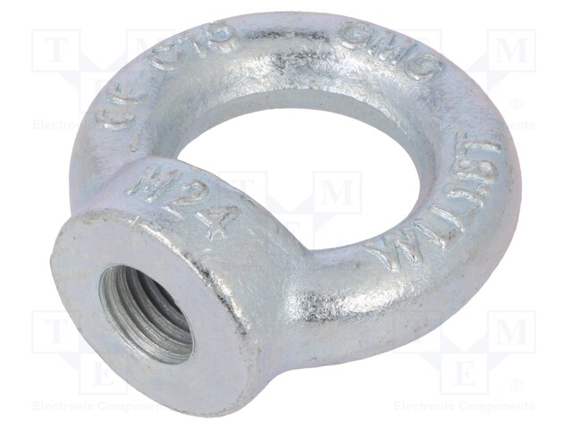 Lifting eye nut; eye; M24; steel; Plating: zinc; DIN: 582; 50mm