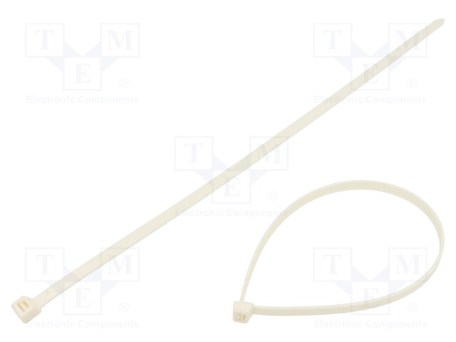 Cable tie; L: 380mm; W: 7.6mm; polyamide; 540N; white; Ømax: 106.7mm