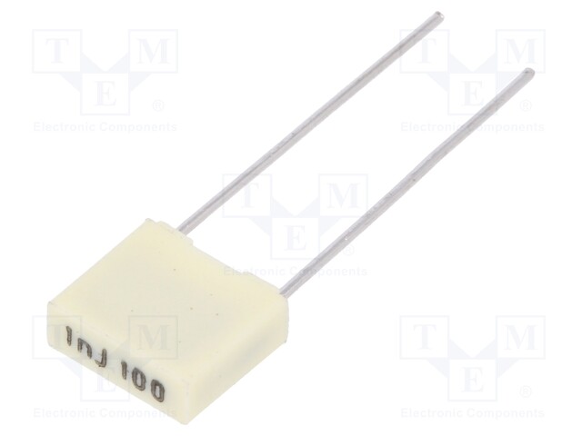 Capacitor: polyester; 1nF; 63VAC; 100VDC; Pitch: 5mm; ±5%; -55÷105°C