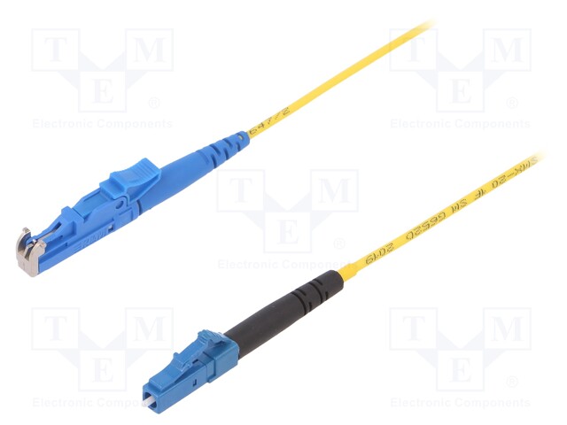 Fiber patch cord; E2,LC; 5m; Optical fiber: 9/125um; yellow