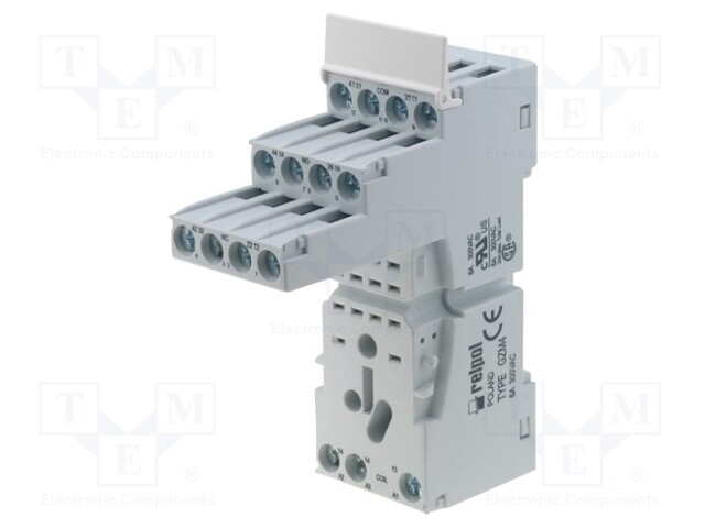 Socket; PIN: 14; 6A; 300VAC; Application: T-R4; Series: R4,R4N