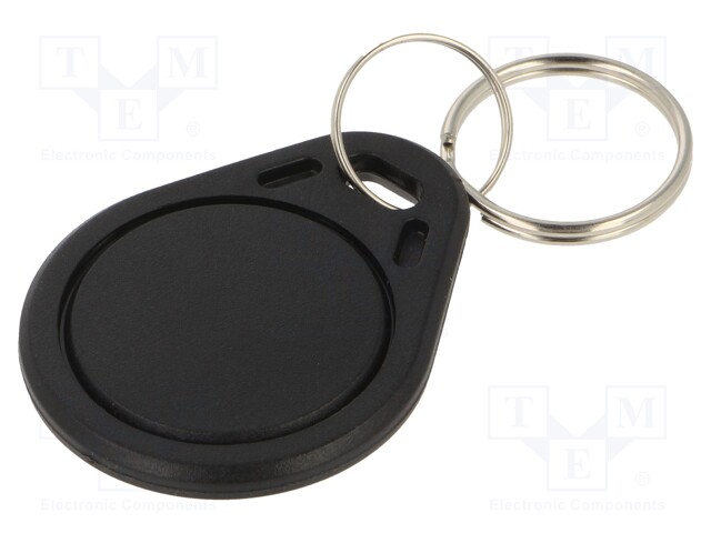RFID pendant; ISO/IEC14443-3-A; black; 13.56MHz; Mat: plastic