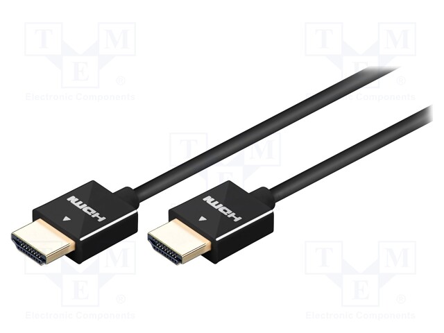 Cable; HDMI 1.4; HDMI plug,both sides; 2m; black