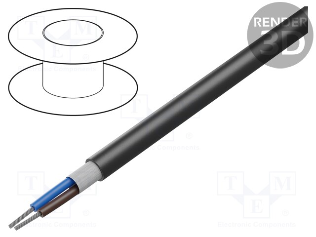 Wire; HELUTHERM® 145 MULTI; stranded; Cu; 2x0,5mm2; polyolefine