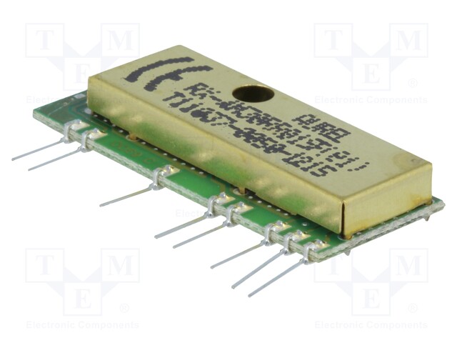 Module: RF; AM receiver; AM,ASK; 433.92MHz; -100dBm; 3VDC; 70uA