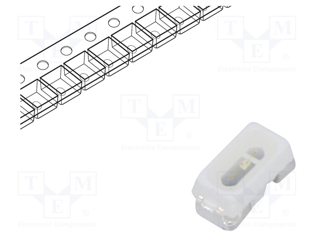 LED; SMD; 3014,PLCC2; green; 1000÷2300mcd; 3x1.32x1.4mm; 120°; 20mA