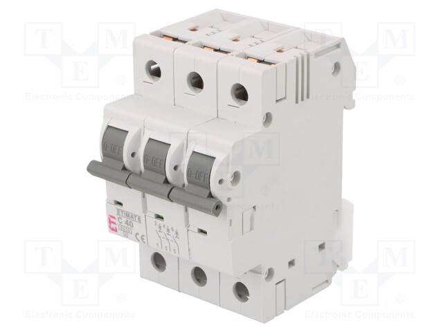 Circuit breaker; 230/400VAC; Inom: 40A; Poles: 3; DIN; Charact: C