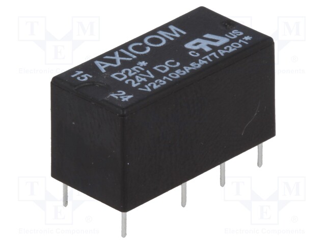 Relay: electromagnetic; DPDT; Ucoil: 24VDC; 0.5A/125VAC; 1A/30VDC