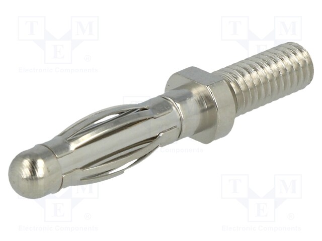 Plug; 4mm banana; 32A; 60VDC; 30mm; Plating: nickel plated