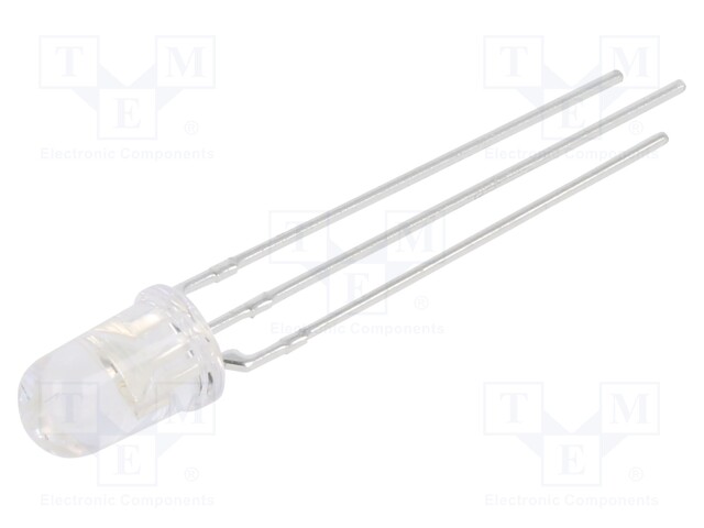 LED; 5mm; bicolour; red/blue; 5000mcd; 5000mcd; 30°; 20mA; anode