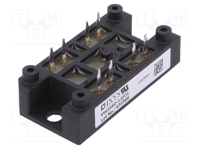 Module: thyristor; double independent,opposing; 1.2kV; 27A; screw