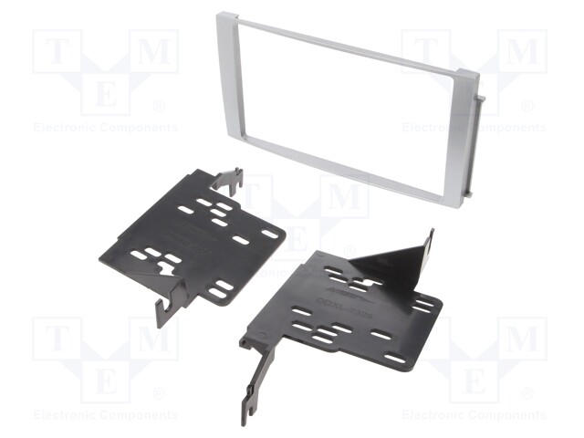 Radio mounting frame; Hyundai; 2 DIN; silver