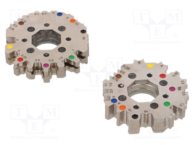 Crimping jaws; non-insulated terminals; Blade: about 66 HRC