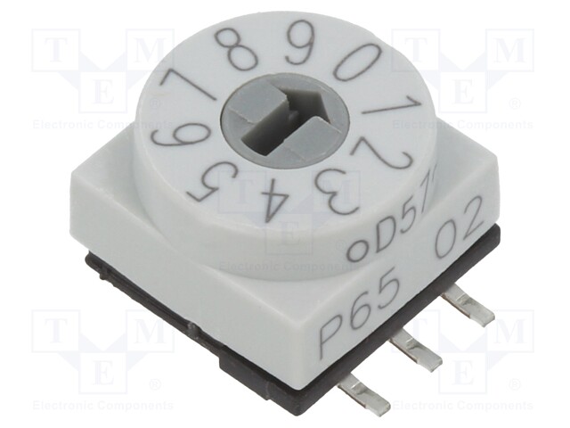 Switch: rotary; Pos: 10; 1uA/20mVDC; -60÷125°C; Mounting: SMD