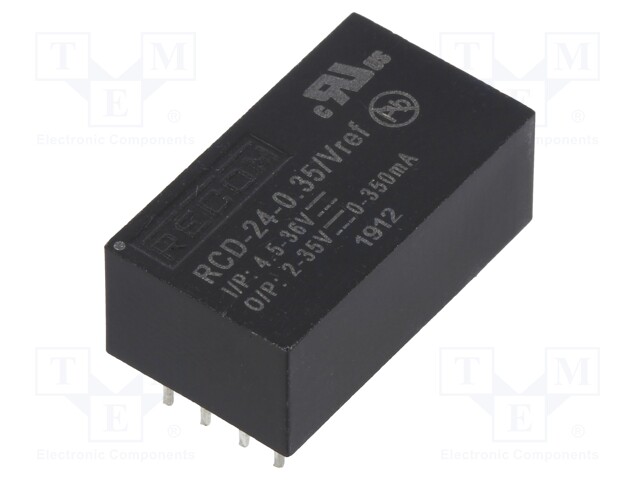 Converter: DC/DC; Uin: 4.5÷36V; Uout: 2÷35VDC; Iout: 350mA; 4.5g