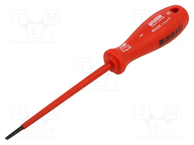 Screwdriver; insulated; slot; 1kVAC