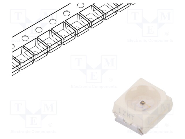 LED; SMD; 3528; red; 11.2mcd; 120°