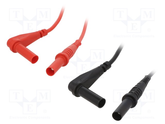 Test lead; Urated: 1kV; Inom: 10A; Len: 1.219m; insulated; black,red