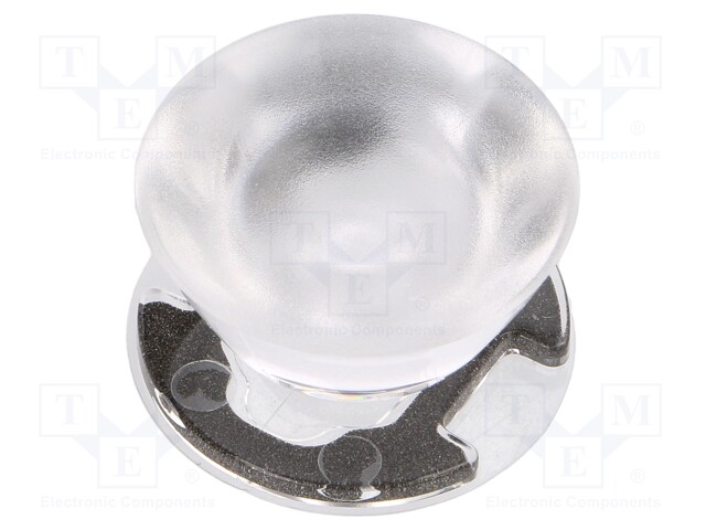 LED lens; round; Mat: PMMA plexiglass; transparent; 32÷45°; Ø: 26mm