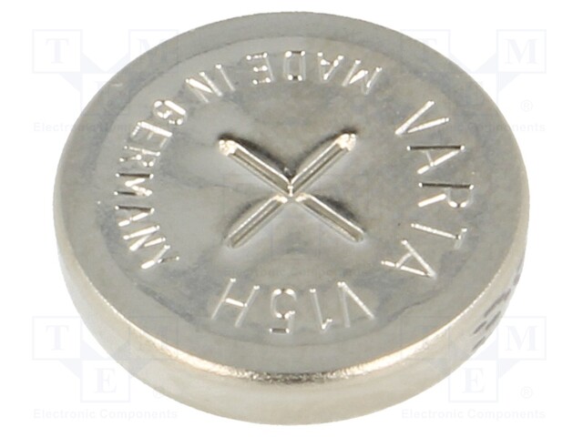 Re-battery: Ni-MH; V15H,coin; 1.2V; 15mAh; Ø11.5x3mm