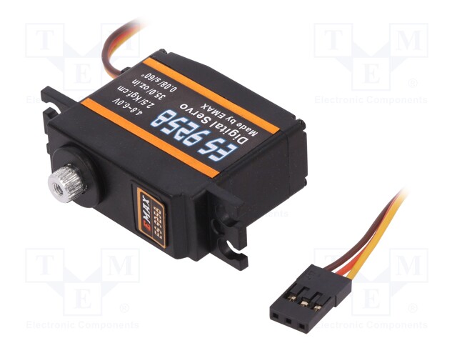 Motor: servo; 4.8÷6VDC; mini; digital; 25g; 34.95x30.1x14.9mm; JR