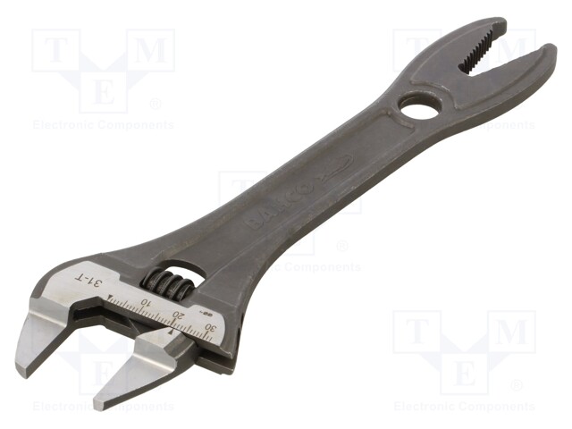 Wrench; adjustable; 205mm; Max jaw capacity: 32mm