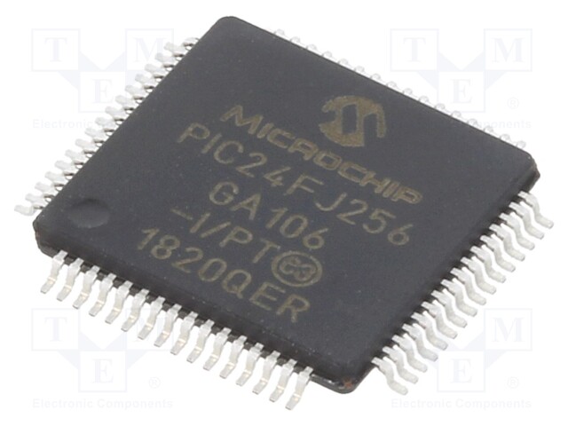 PIC microcontroller; Memory: 256kB; SRAM: 16384B; 2÷3.6VDC; SMD