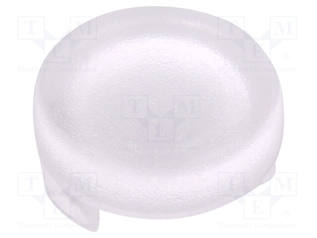 LED lens; round; Mat: polycarbonate; transparent; 5mm; UL94V-2