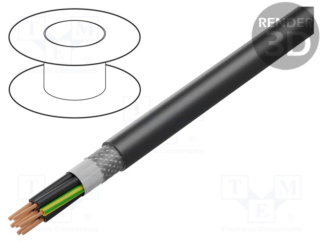 Wire: control cable; chainflex® CF160.UL; 5G1mm2; black; stranded