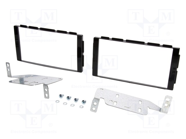 Radio mounting frame; Nissan; 2 DIN; black gloss