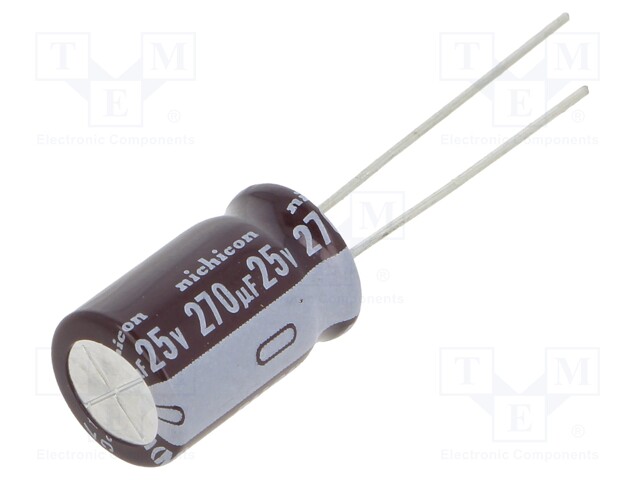 Capacitor: electrolytic; low impedance; THT; 270uF; 25VDC; ±20%