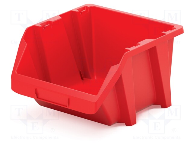 Container: cuvette; red; 238x272x160mm; KBIS28; BINEER; short