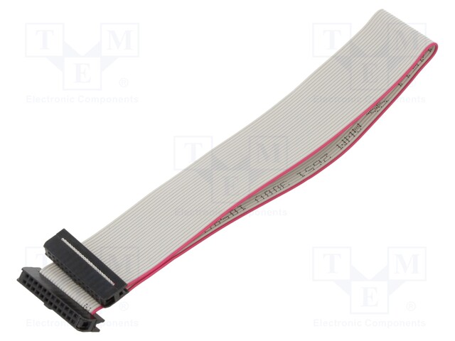 Ribbon cable with IDC connectors; 24x28AWG; Cable ph: 1mm; 0.3m