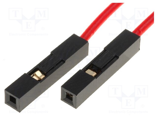 Connection cable; PIN: 1; 250mm; Colour: red; Pcs: 10