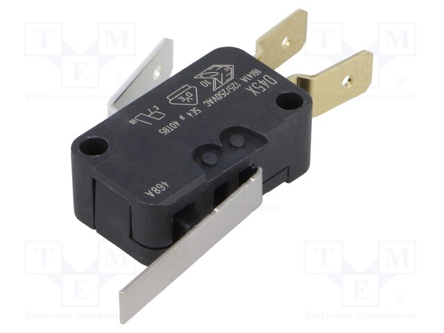 Microswitch SNAP ACTION; SPDT; 16A/250VAC; 4A/250VDC; ON-(ON)