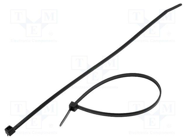 Cable tie; L: 190mm; W: 3.5mm; polyamide; 135N; black; Ømax: 50mm