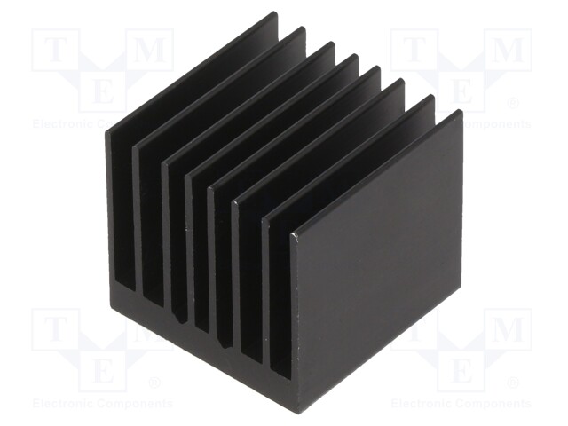 Heatsink: extruded; grilled; black; L: 27mm; W: 27mm; H: 24.5mm; 4°C/W