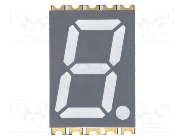 Display: LED; 7-segment; 14.2mm; 0.56"; No.char: 1; yellow-green