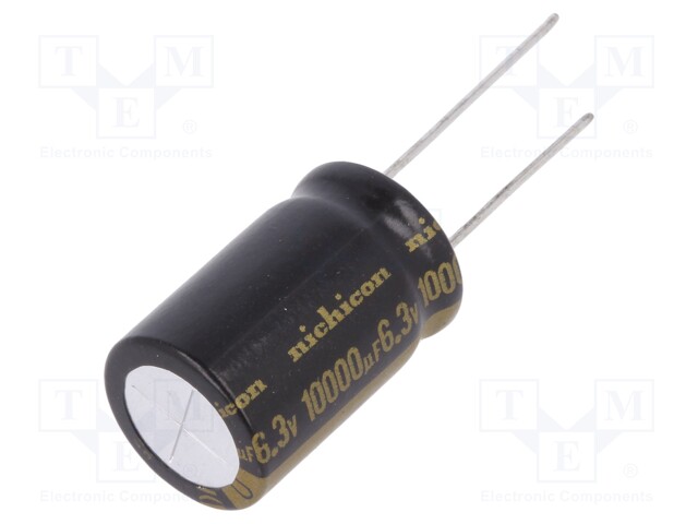 Capacitor: electrolytic; THT; 10000uF; 6.3VDC; Ø16x25mm; ±20%