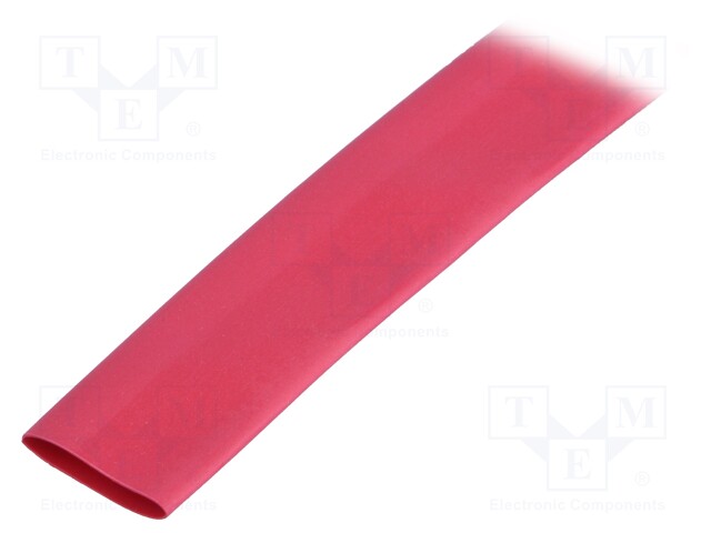 Heat shrink sleeve; thin walled; 3: 1; 12mm; L: 30m; red; -55÷135°C