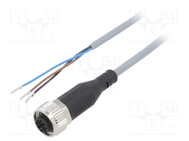 Connection lead; female,M12; IP65,IP68,IP69K; Len: 5m; 0÷250VDC