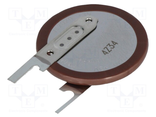 Re-battery: Li; VL2020; 3V; 20mAh; Leads: 2pin; Ø20x2.7mm; -20÷60°C